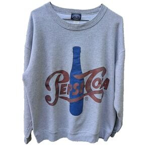 Trademarks Eagle Eye Unisex Pepsi Cola Sweatshirt Size L Glitter Vintage 90s USA